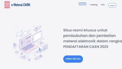 Cara Beli E-Meterai untuk CPNS 2023