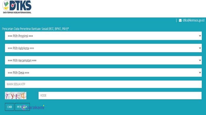 Cara Cek Data DTKS Kemensos Lihat Status Penerima Bansos PKH dan BPNT (Sumber: Yandex)