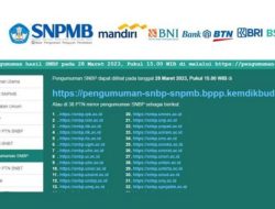 Cek Pengumuman SNBP 2023