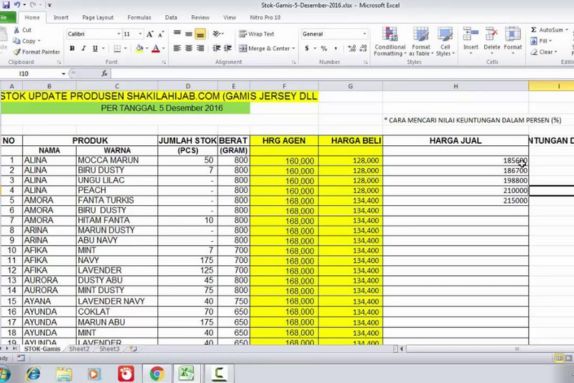 Memahami Cara Menghitung Persentase di Excel (Sumber: Yandex)